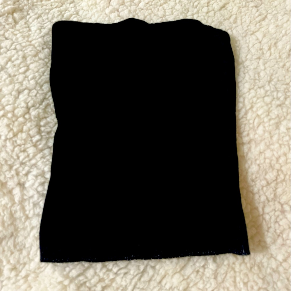 Black ribbed tube top